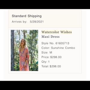 Free people watercolor wishes maxi dress & slip
